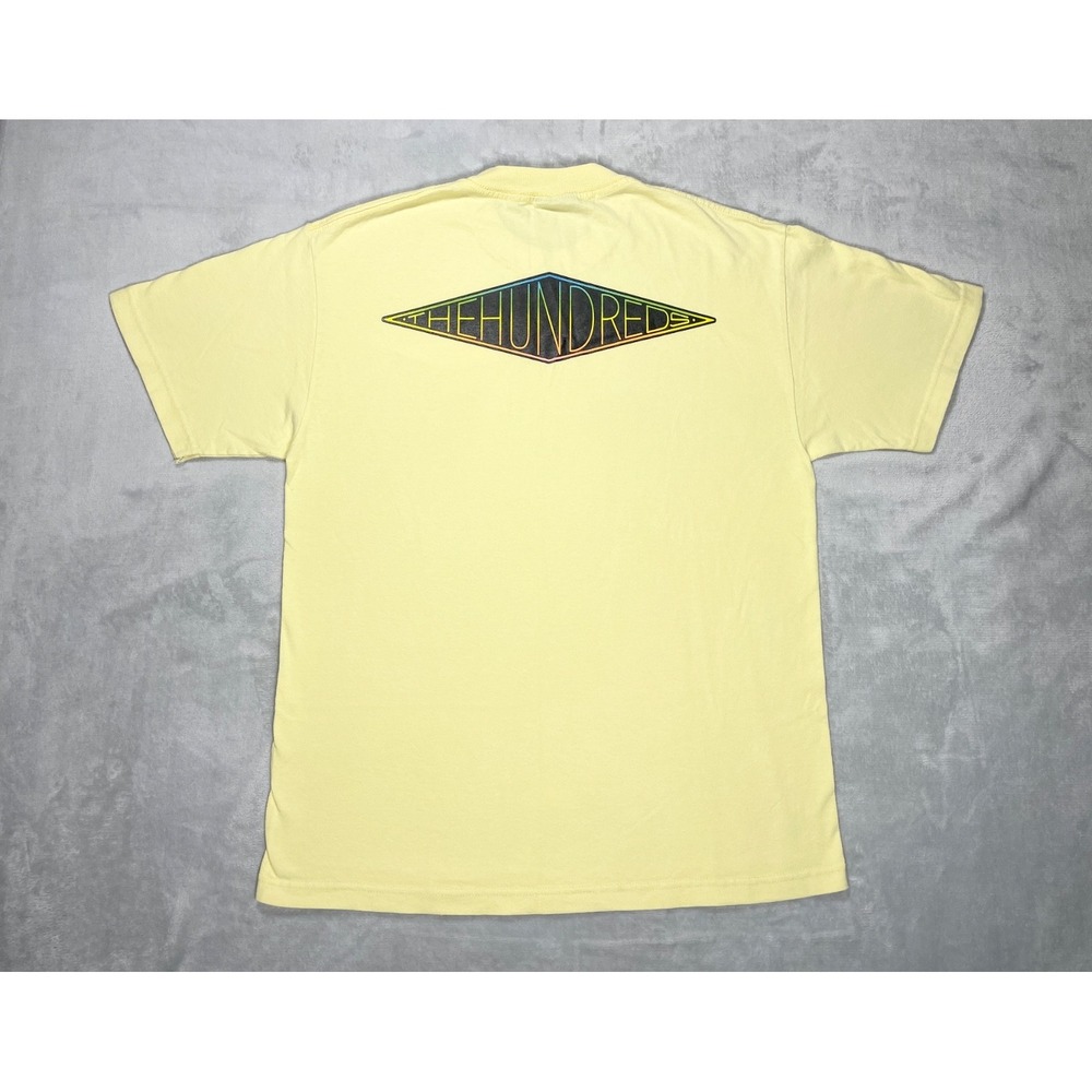 The Hundreds T-Shirt Men L Yellow Logo Graphic Streetwear Los Angeles